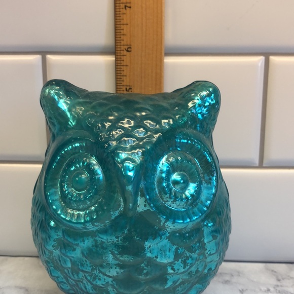 Turquoise Glass Owl - Picture 5 of 7